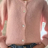Soft Loose Knit O-Neck Cardigan