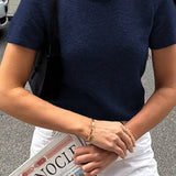 Casual Short Sleeve Pullover Sweater