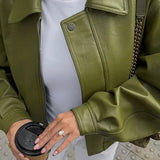 Chic Zipper Long Sleeve Jacket