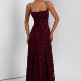 Sexy Backless Chiffon Maxi Dress