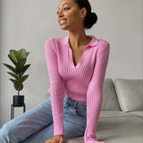Slim Fit Polo Knit Sweater