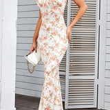 Slim Fit Maxi Floral Dress