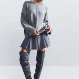Casual Lace Knit Pullover Sweater