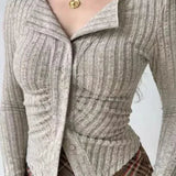 Vintage V-Collar Knit Cardigan