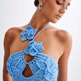 Beverly Floral Appliqué Crochet Maxi Dress