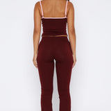 Palm Springs Edition Flare Pants Burgundy
