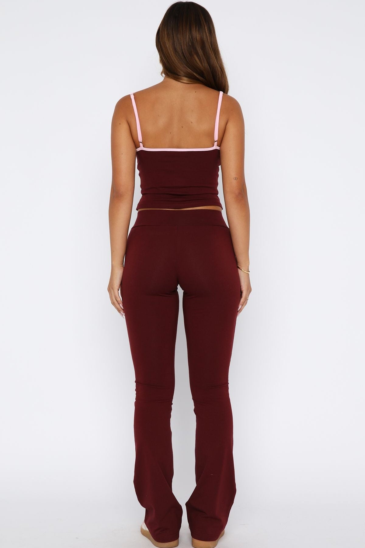 Palm Springs Edition Flare Pants Burgundy