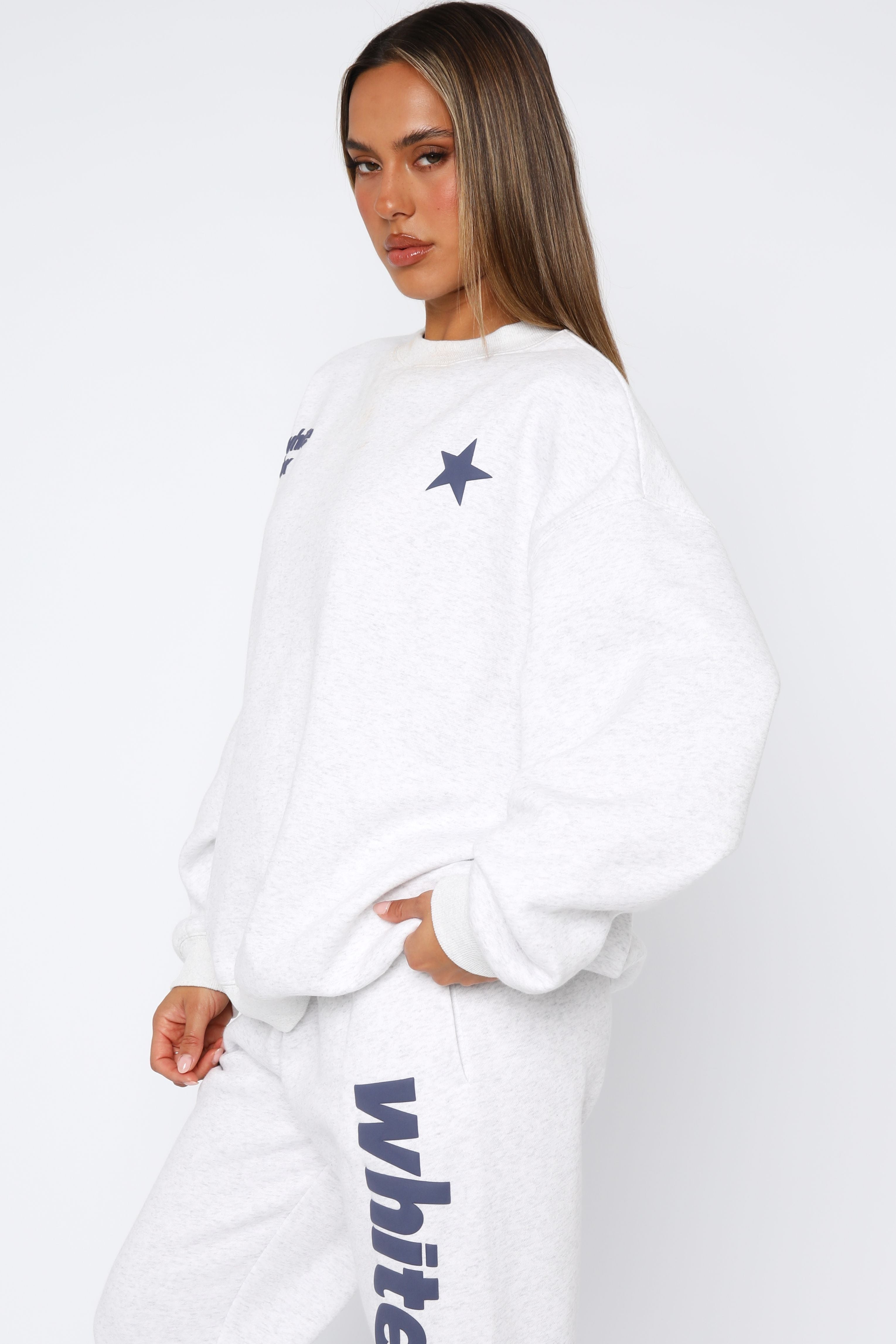 From The Archives Freya Oversized Sweater Grey Marle