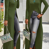 3XL plus size high Slit Sheath T-Shirt Dress