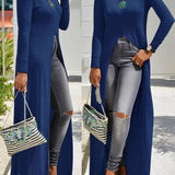 3XL plus size high Slit Sheath T-Shirt Dress