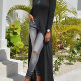 3XL plus size high Slit Sheath T-Shirt Dress