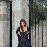 Adelpha - Vintage Embroidered Mesh Mini Dress