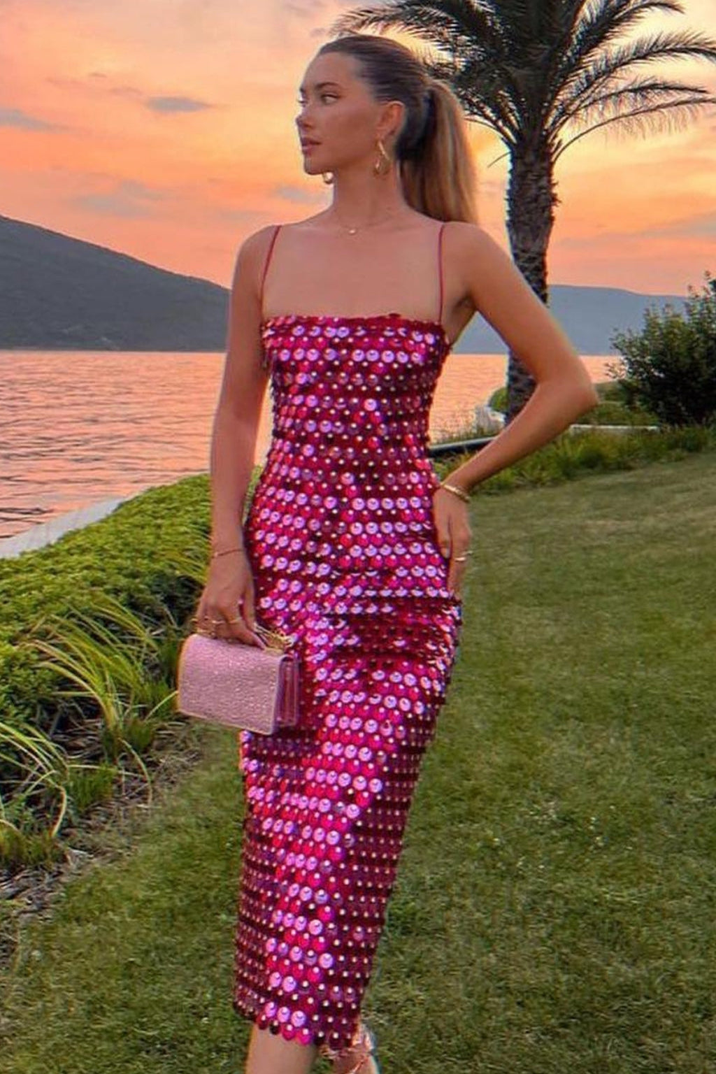 Jocelyn - Sizzling Sequins Midi Dress