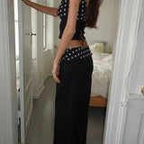 High Waist Slim Printed Casual Pants