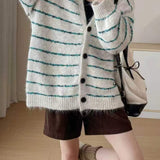 Plus Size Striped Knit Sweater