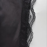 High Waist Lace Panel Slit Office Mini Skirt