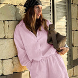 Chic Casual Versatile Cardigan Shorts Two Piece Set