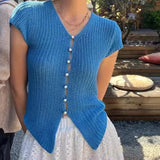 Knitted V-Neck Cropped Cardigan