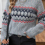 Chenille Knit Pullover Sweater