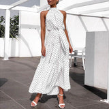 Boho Women Long A-Line Off Shoulder Elegant Sash Maxi Dress Women