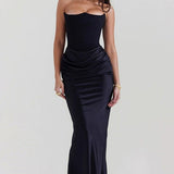 Strapless Backless Ruched Party Dress