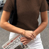 Casual Short Sleeve Pullover Sweater
