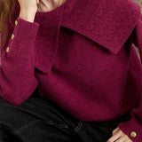 Oversized Collared Pullover Sweater