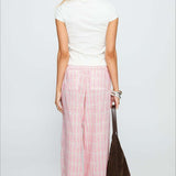 Colorblock Striped Wide-Leg Relaxed Pants