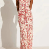 Printed Square Neck Sleeveless Floral Dress