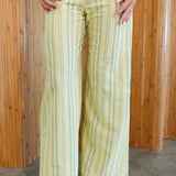 Striped Halter Cami Wide Leg Pants Two Piece Set