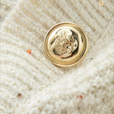 Casual Round Neck Knit Cardigan
