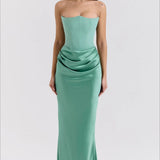 Strapless Backless Ruched Party Dress