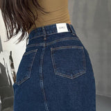 Asymmetrical Denim Flowy Mini Skirt