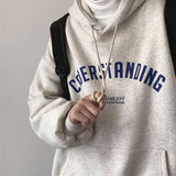 Oversize Letters Loose Hooded Sweatshirt