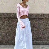 Hollow Out Knit Cropped Cardigan