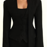 Scarf Collar Commuter Blazer
