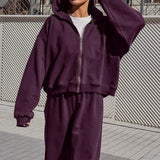 Vintage Hooded Sweatshirt and Jogger Two Piece Set