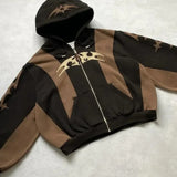 Embroidered Geometric Gothic Hoodie