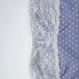 Lace Polka Dot Print Crop Tank Mini Skirt Set