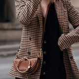 Vintage Plaid Longline Blazer