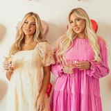 Strawberry Pink Flounce Sleeve Tiered Ruffled Velvet Mini Dress