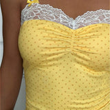 Bow Detail Floral Cami Crop Top
