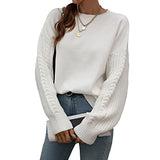 Loose Soft Chunky Knit Long Batwing Sleeve Pullover Sweater