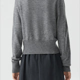 Wool Blend College Style Cardigan