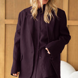 Vintage Collared Tencel Shirt Dress Two Piece Set
