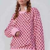 Strawberry Jacquard Knit Sweater