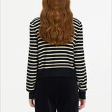 Striped Knit Layered Vest Cardigan