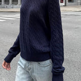 Minimalist Solid Long Sleeve Sweater