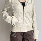 Casual Turn-Down Collar Short Jacket