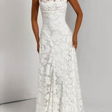 Chiffon Backless Spaghetti Strap Maxi Dress